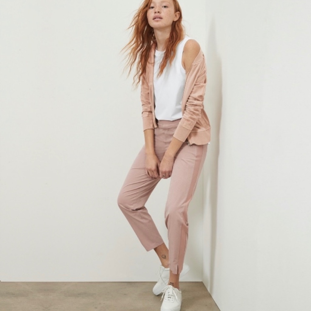 Athleta- Textured Brooklyn Ankle Pant Grain Camo Mocha Latte Outdoor Athletic
